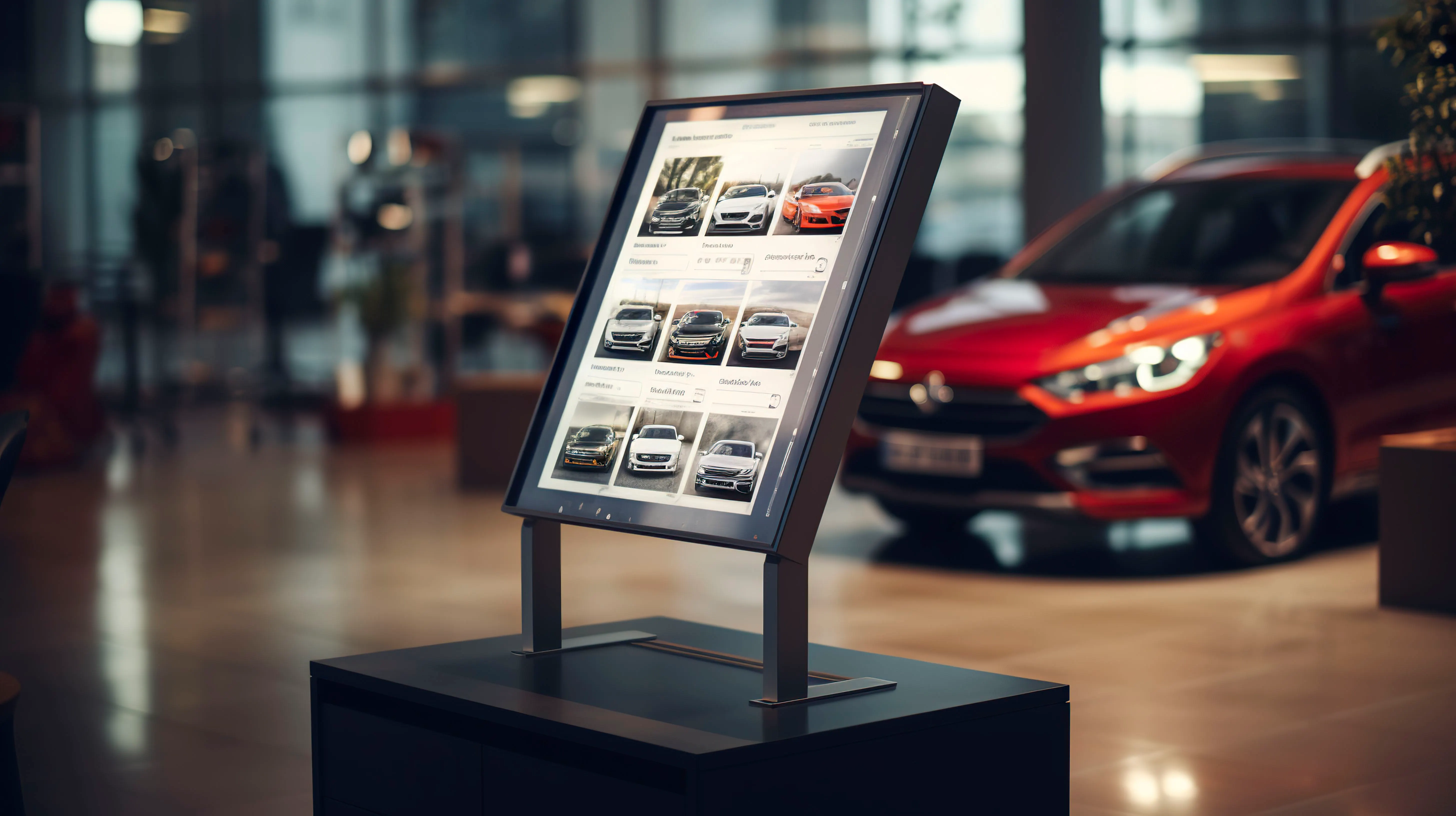 Showroom mit Digital-Signage-Display