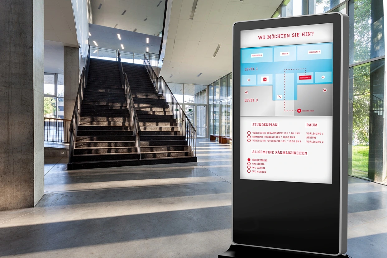 Campus mit Displays